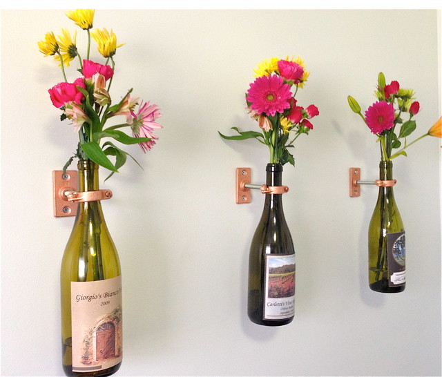 Upcycle wine bottles for a French look