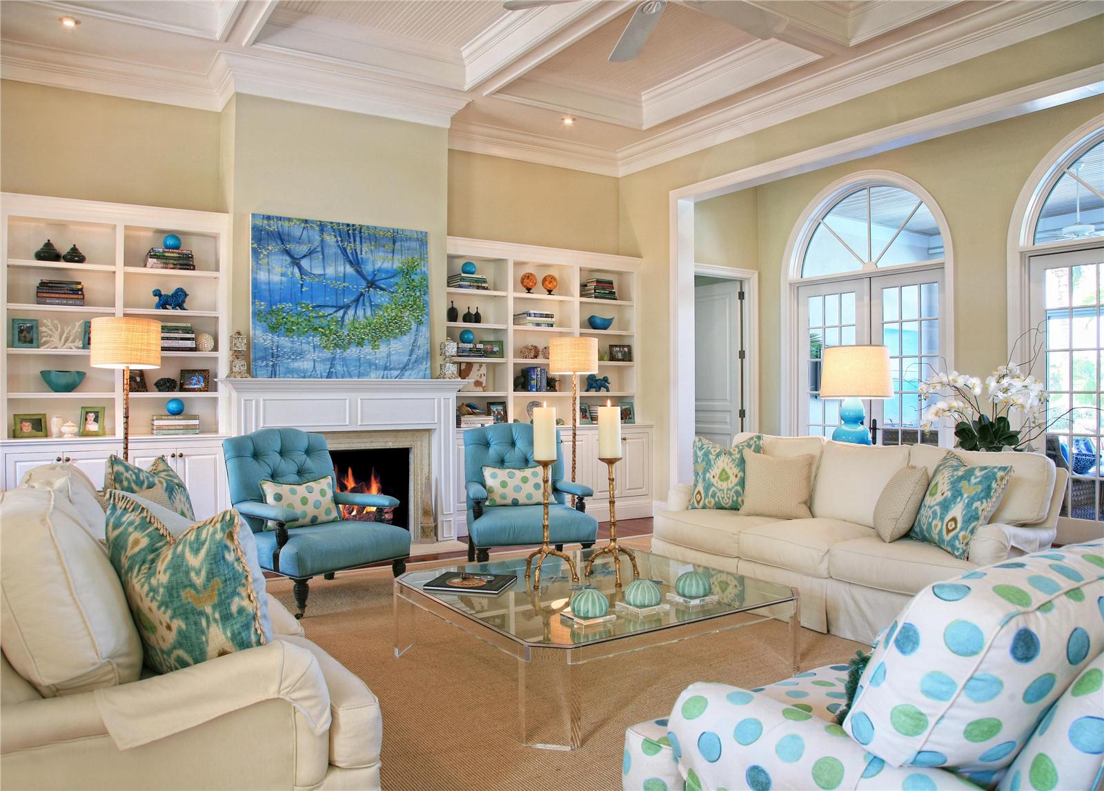 coastal cottage style living room
