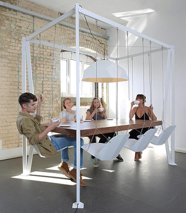Hanging chairs around your dining table