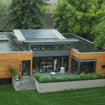 Aerial view of a modern container home, showcasing trending home designs.