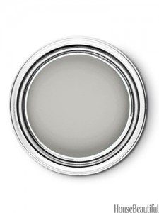 A grey paint pot for wall color on a white background.