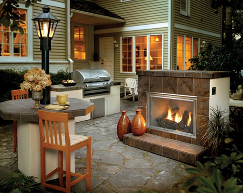 Outdoor Fireplace Design for a Patio