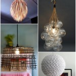 A diy light fixture collage showcasing various types of lights.