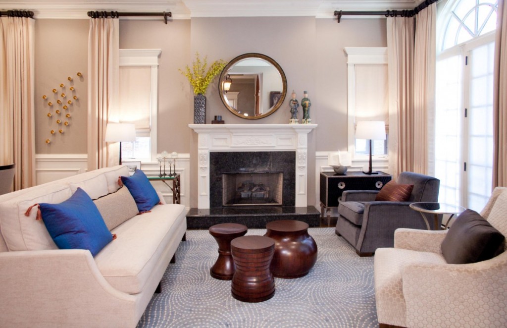 asymmetrical living room configuration