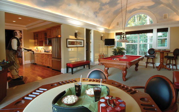 Home with a game room.