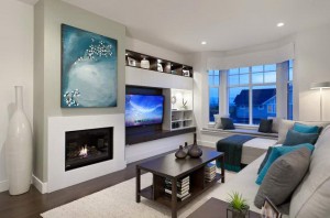 Keywords used: fireplace, tv

Modified description: A living room with a cozy fireplace and a TV for entertainment.