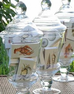 Glass jars table.