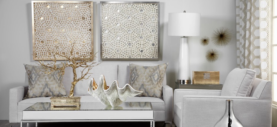 silver living room accents