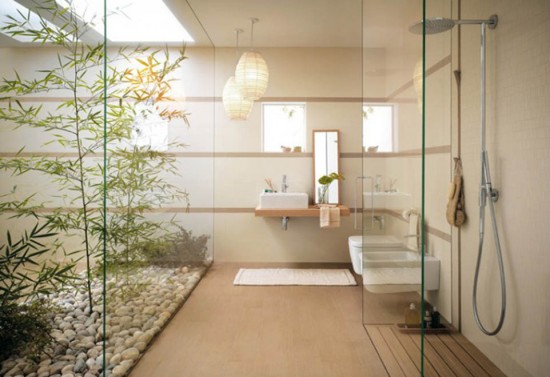 Modern-Japanese-Style-bathroom-with-bamboo-decor