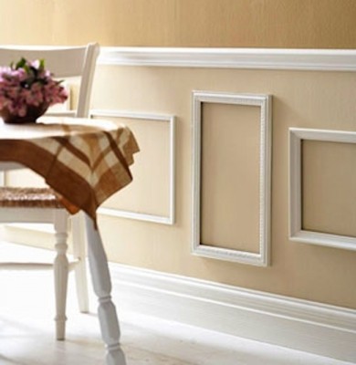 Make your own wainscoting with repurposed frames (bobvila)