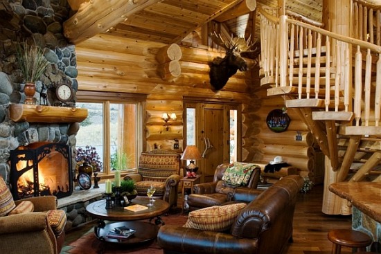 Cozy living in a log home (georgehaas)