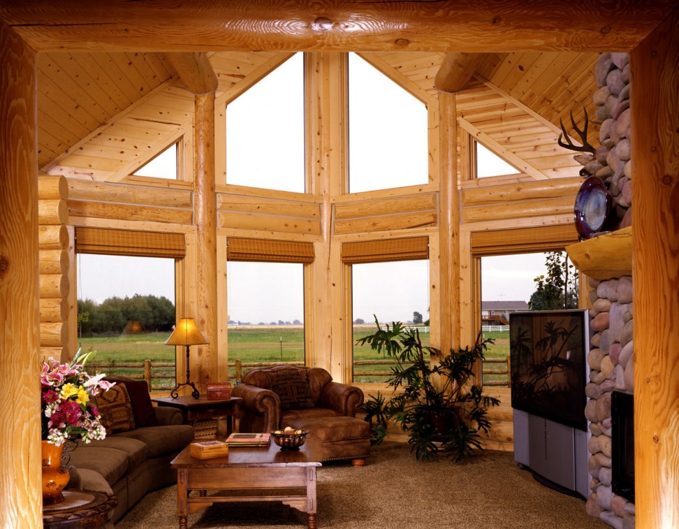 Log Cabin Home Interior Decorating Design Corral