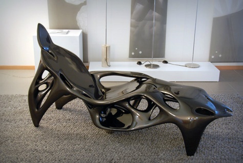 A beautifully sculpted 3D printed lounge chair (Pinterest)