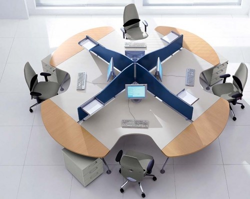 Circular office cubicle design (Pinterest)