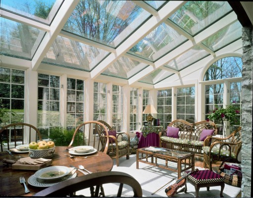 A sunroom off the kitchen for sunny dining (Sebrenhomeimprovement)