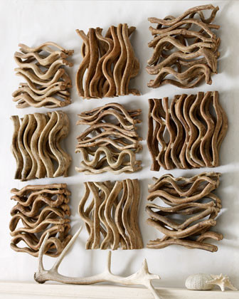 Using natural wood to create driftwood wall art for your home.