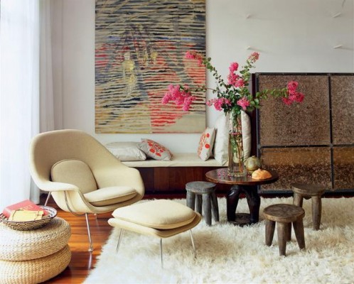 Carve out a space in the living room for a cozy nook 
