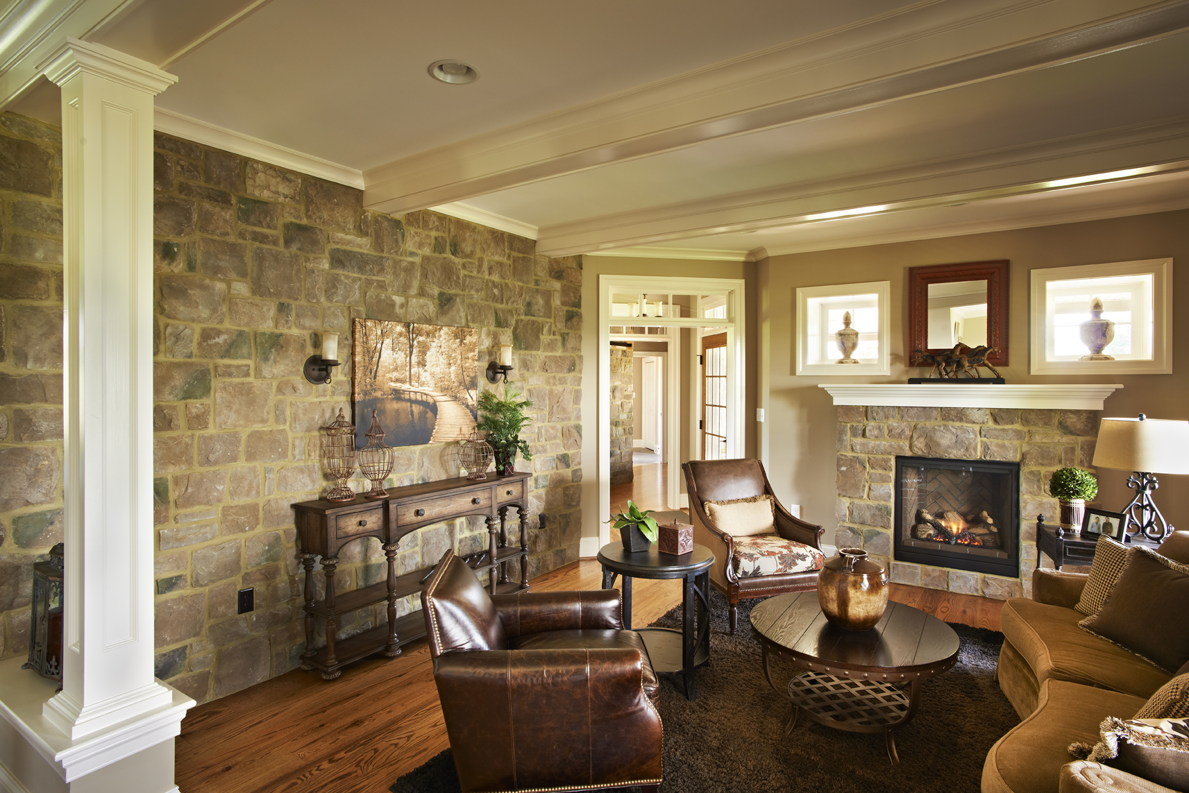 Rock your home with stone interior accents