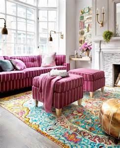 Colors in the room highlight those in the rug
