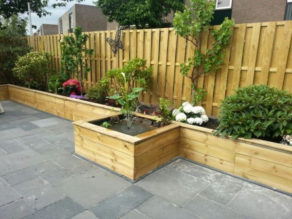 Raised beds along a fence make a great border 