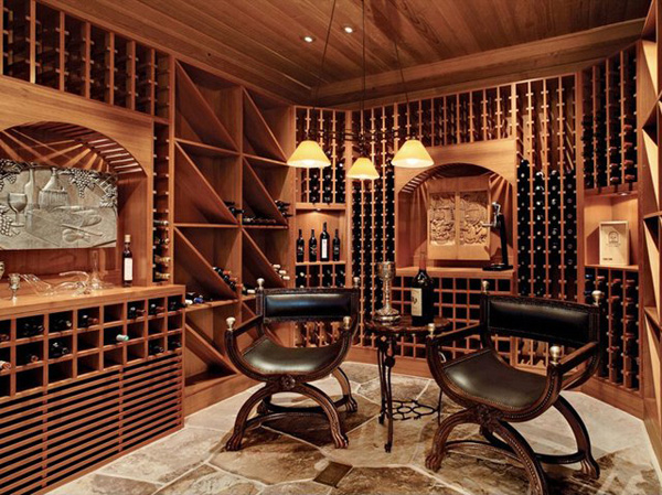 Wine Room Design with Table and Chairs