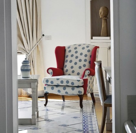 Add whimsy and character to furniture with polka dots