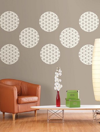 A bold pattern of dots for a modern room