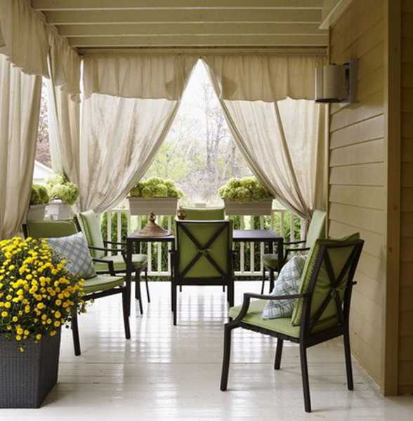 Perk Up Your Outdoor Space with Green Curtains.