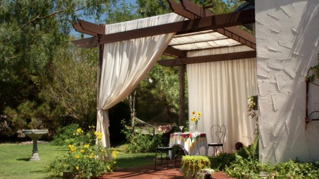 Outdoor curtains add style to outdoor spaces 