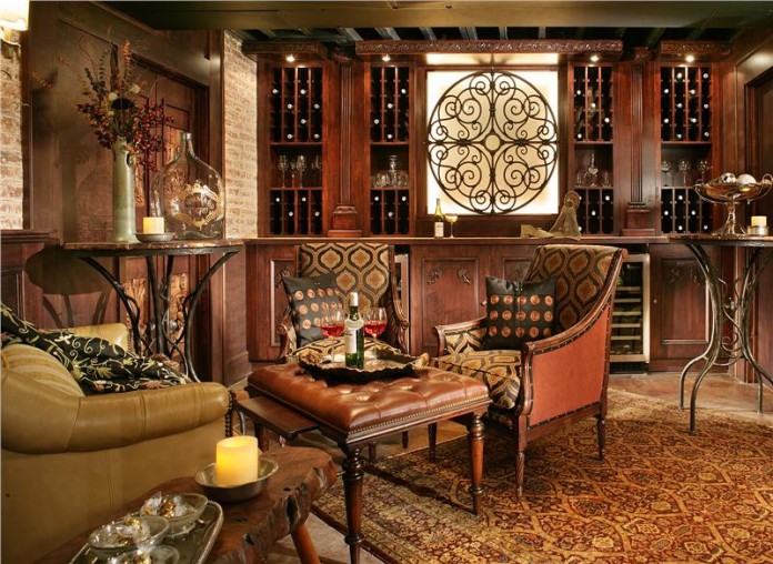 Wine room perfect for tastings