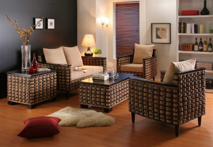 Rattan is a stylish option for indoor seating