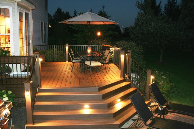 Lighting enhances deck safety and function