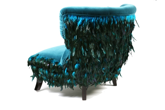 Feather upholstery adds glamour 
