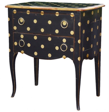 Polka dots add charm to this piece 