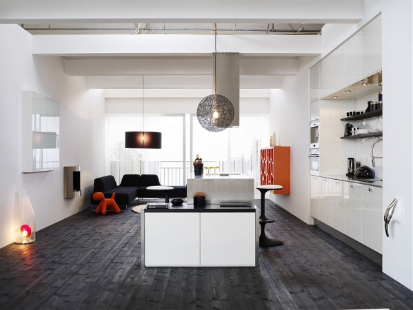 Design Inspiration from Scandinavian Style Homes with black island.