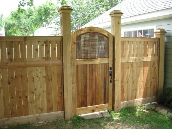 Traditional wood garden gate 