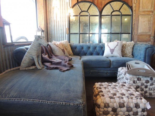 Classic denim sofa