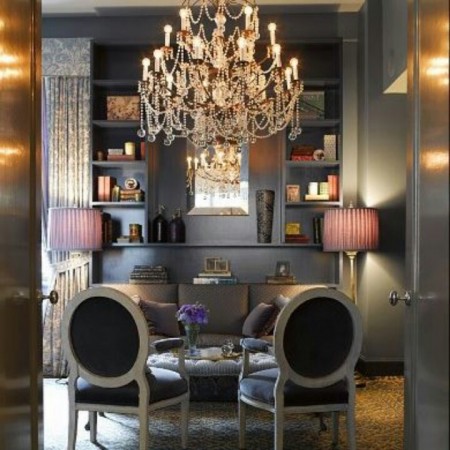 For a feminine touch, go for luxury lighting in the home office