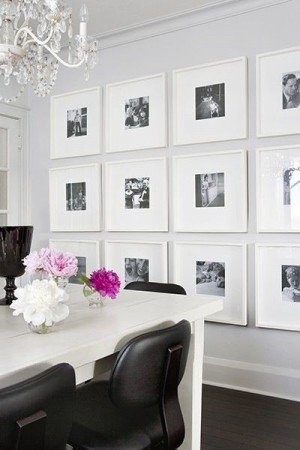 Chic photo wall achieves style and a personal touch (pinterest.com)