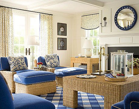 Classic blue and white in a cozy cottage