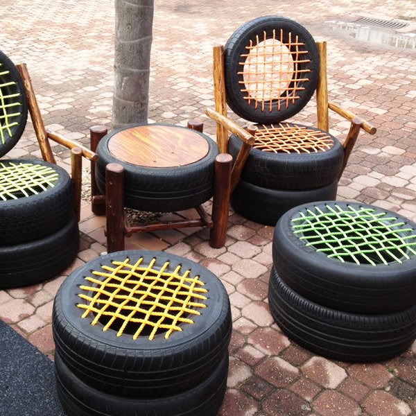 48 ideas for recycling old pallets, tires and even the whole cars (22)