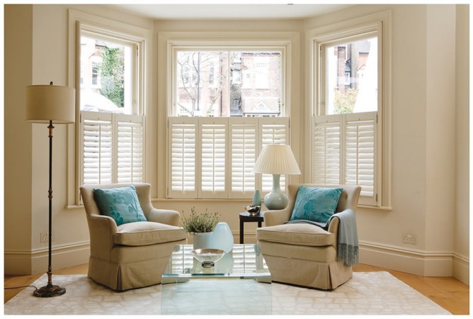 Half shutters can provide adjustable light where needed, while keeping other areas open to natural light 