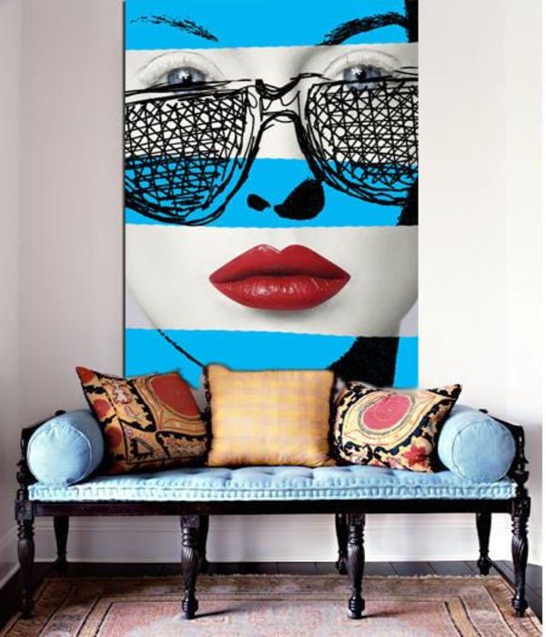 Living room for the modern woman with a vivid color palette  (artfascination.com)
