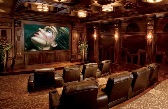 A luxurious home theater