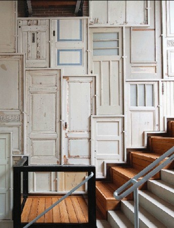 5 Alternative Wall Treatments with Stairs Leading up to Old Doors.