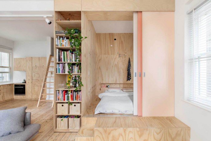 Beautiful space saving bed (www.lunchboxarchitect.com)