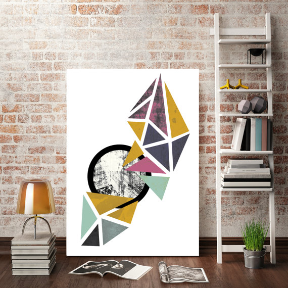 A balanced composition of geometric elements acts as a focal point(www.etsy.com)