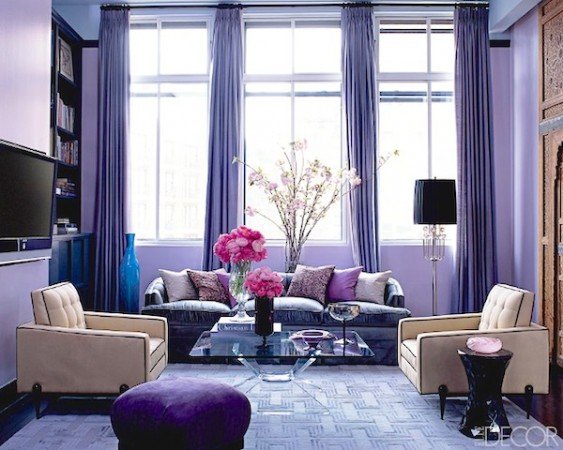 Amethyst pleases in this beautiful room