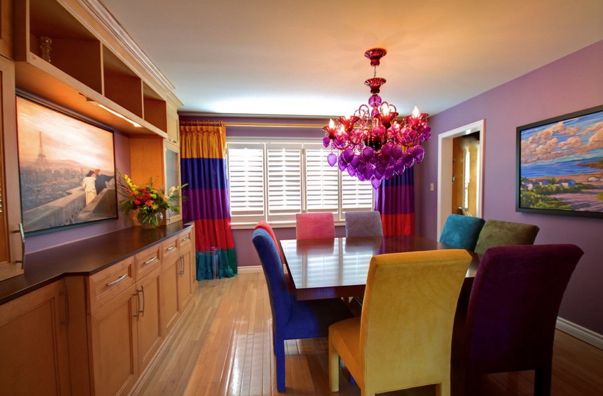 multi coloured dining room sets