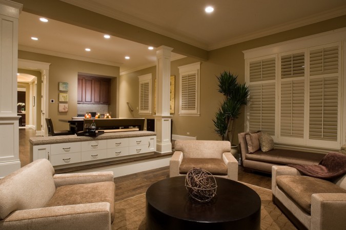 Window shutters enhance the architectural features in the home 